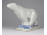 Régi jelzett porcelán jegesmedve figura 16.5 cm