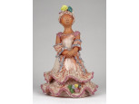 Jelzett kerámia hölgy figura 20 cm