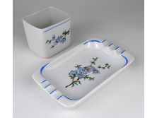 Régi Hollóházi porcelán cigarettázó szett