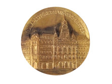 Jelzett bronz felszabadulási emlékplakett díszdobozban