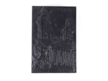 Mersch Luxembourg fém öntvény falidísz 24 x 16 cm