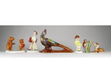 Régi kerámia és porcelán figura csomag 6 darab