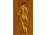 Mid century intarzia női akt 20 x 13.5 cm
