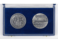 Lapis András : Szegedi ipari vásár centenáriumi emlékplakett pár díszdobozban 1876-1976