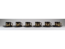Aranyozott görög porcelán kávéscsésze készlet 6 darab
