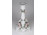 Nagyméretű rózsás porcelán gyertyatartó 23.5 cm