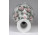 Nagyméretű rózsás porcelán gyertyatartó 23.5 cm