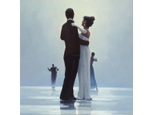 Keretezett színes nyomat - Jack Vettriano : Táncolj a szerelem végéig 32.5 x 32.5 cm