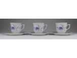 Régi kínai Liling porcelán kávéscsésze készlet 3 darab