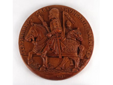 Ferdinánd Horvát - Magyar - Dalmát király kerámia fali plakett 26 cm