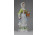 Libás nő kosárral porcelán figura 19.5 cm