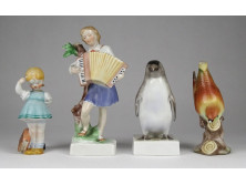 Régi sérült Herendi porcelán figura 4 darab