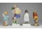 Régi sérült Herendi porcelán figura 4 darab