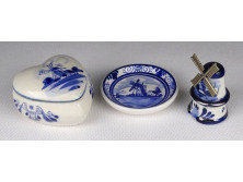 Szélmalom díszes holland porcelán 3 darab