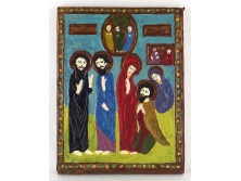 Festett vörösréz lemez ikon 27.5 x 20.5 cm