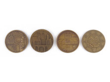Szeged Tourist : Szeged - Csongrád - Makó - Ópusztaszer bronz plakett 4 darab