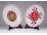 Régi Hollóházi porcelán fali tányér pár 15 cm