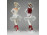 Régi nagyméretű sérült Hollóházi táncoló pártás menyecske porcelán figura pár 29.5 cm
