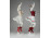 Régi nagyméretű sérült Hollóházi táncoló pártás menyecske porcelán figura pár 29.5 cm