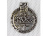 A magyar sportoló ifjúság - Szabadság ünnepe ezüstözött emlék lemez 1848-1948