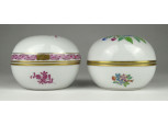 Régi sérült Herendi porcelán bonbonier 2 darab