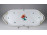 Régi tulipán mintás sérült Herendi porcelán kínáló tál tálca 15.5 x 37 cm