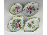 Régi sérült Herendi porcelán tálka 4 darab
