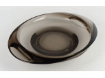 Mid century fújt üveg asztalközép kínáló tál 26.5 cm