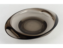 Mid century fújt üveg asztalközép kínáló tál 26.5 cm