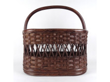 Barna színű bambusz újságtartó kosár 45 x 23.5 x 44 cm