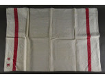 Hímzett monogramos lenvászon anyag 58 x 87 cm
