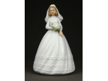 Lefton biszkvit porcelán menyasszony zenélő szerkezetes figura 18 cm - Mendelssohn