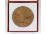 Hazafias népfront bronz plakett dobozában 1985
