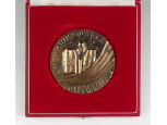 Pedagógus bronz plakett emlékérem 1985
