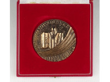Pedagógus bronz plakett emlékérem 1985