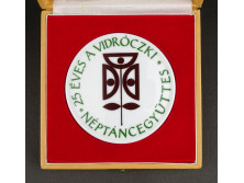 Hollóházi porcelán plakett - Vidróczki néptáncegyüttes 1987