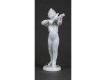 Hegedű művész Hollóházi porcelán figura 14 cm