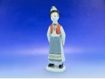 Régi hollóházi porcelán legény 18 cm