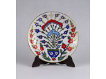 Kütahya török porcelán tányér dísztányér 13.8 cm