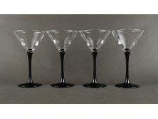Elegáns fekete FRANCE  LUMINARC talpas pezsgős pohár készlet 4 darab
