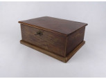 Antik kulcsos ládika fadoboz leveles láda 25 x 19 x 10.8 cm