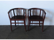 Régi thonet jelleg fenyő körkarfás szék pár
