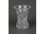 Régi csiszolt üveg váza 14.6 cm