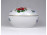 Jelzett aranyozott, kalocsai virágmintás porcelán bonbonier 12 cm
