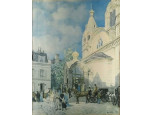 Párizsi utcarészlet - Eglise Russe Paris - keretezett nyomat