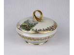 Régi német Gerold Bavaria aranyozott porcelán bonbonier