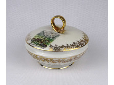 Régi német Gerold Bavaria aranyozott porcelán bonbonier