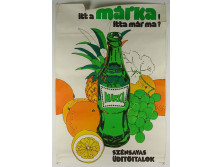Retro nagyméretű MÁRKA üdítő reklám plakát 80 x 116 cm