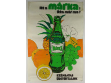 Retro nagyméretű MÁRKA üdítő reklám plakát 80 x 116 cm