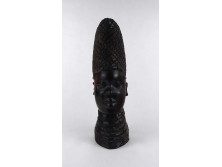 Afrikai egzotikus keményfa fafaragás ember fej 31 cm